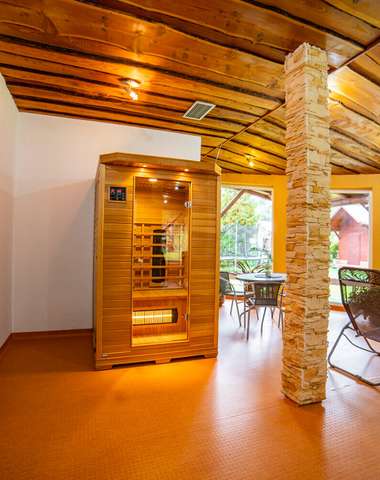 Wellness centrum s výhľadom na záhradu