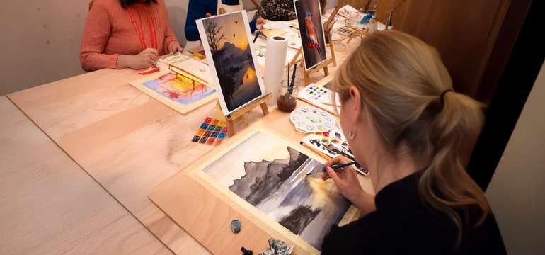 Zážitkový workshop maľovania v Ateliéri LENSY v centre Košíc
