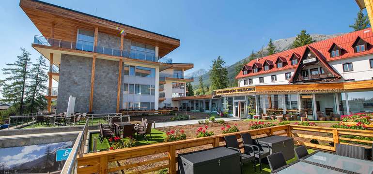 Hrebienok Resort nájdete priamo v centre Starého Smokovca