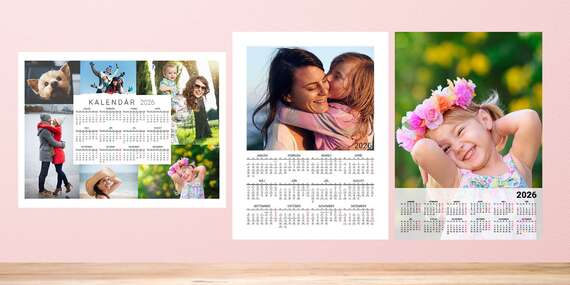 Stolové a nástenné kalendáre 2026 s vlastnými fotografiami v prvotriednej kvalite - osobný odber ZADARMO až v 41 predajniach FaxCOPY/Slovensko