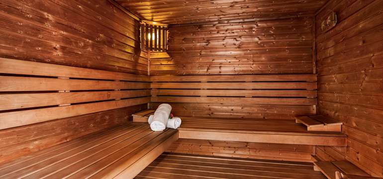 Voňavý wellness s vírivkou, saunami, slnečnou oddychovou zónou a krbom