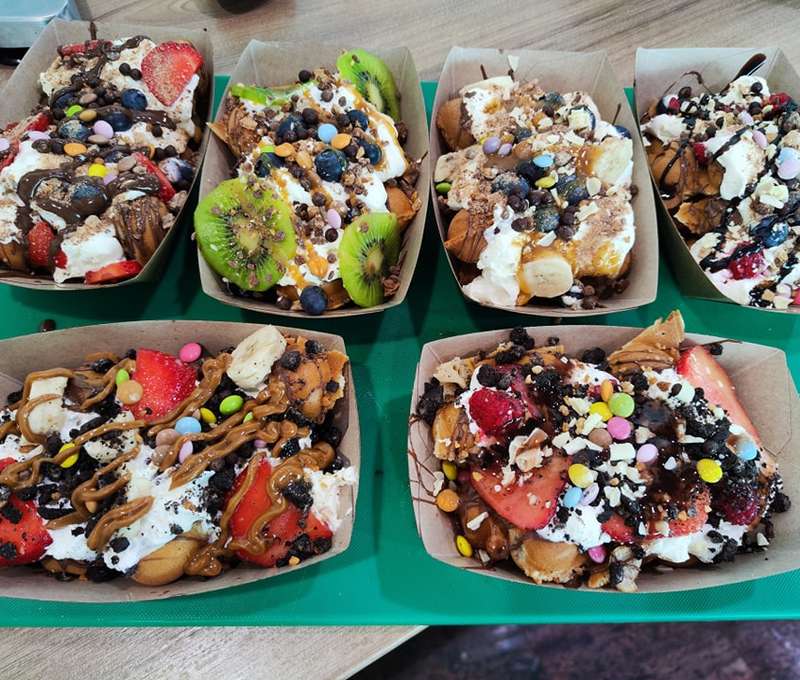 Nadýchané Bubble Waffle s prílohami podľa výberu od Mija sladké pokušenie
