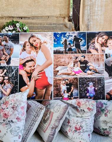 Koláž na plátne z vlastných fotografií, ktorá vydrží bez vyblednutia 