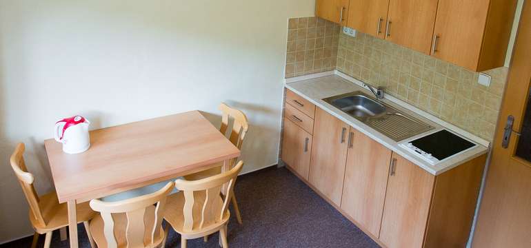 Súčasťou apartmánov je kuchyňa.