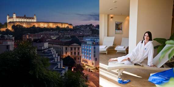 Vstup do Acquapura City SPA hotela Falkensteiner**** spolu s celotelovou 50-minútovou masážou a výhľadom na Bratislavský hrad/Bratislava - Staré Mesto