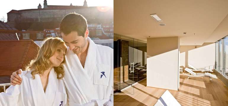 Wellness s masážou a výhľadom na Bratislavský hrad