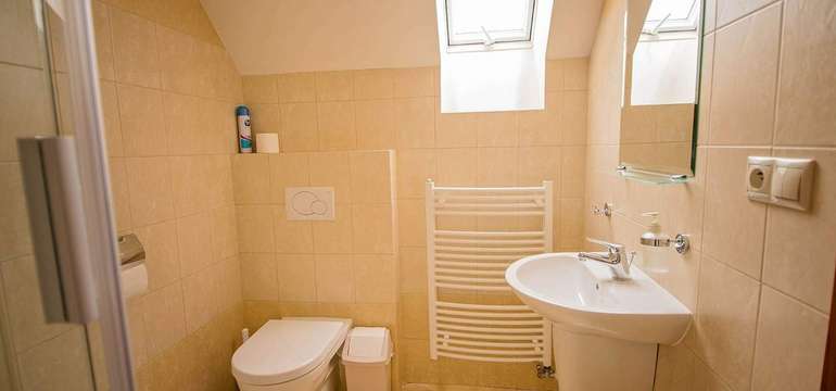Kúpelňa v apartmáne Vanilka, Liptovský Trnovec