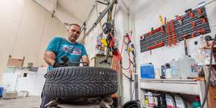 Priestory pneuservisu Autogarnet na Kopčianskej 14 v Bratislave