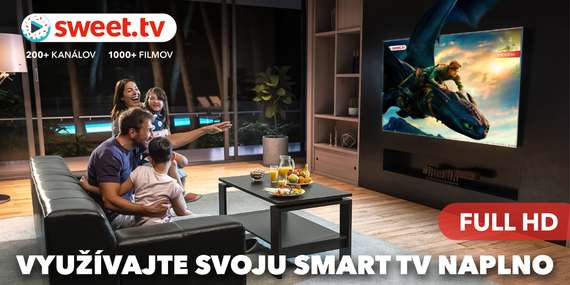 Predplatné online TV, prémiových filmov a rozprávok na SWEET.TV s viac ako 200 kanálmi/Slovensko