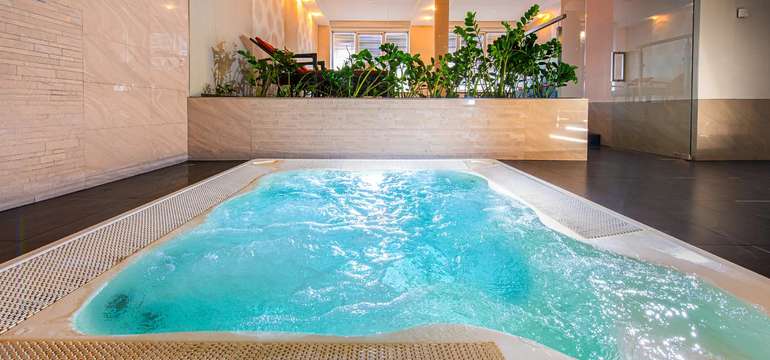 Jacuzzi, finská sauna, parní sauna, infrasauna, ochlazovací bazén, masážní sprcha, relaxační zóna