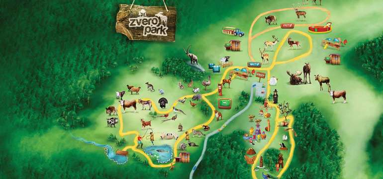 ZVEROPARK - mapa areálu