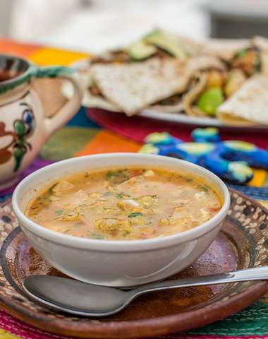Polievka Sopa de tortilla, Tacos al pastor