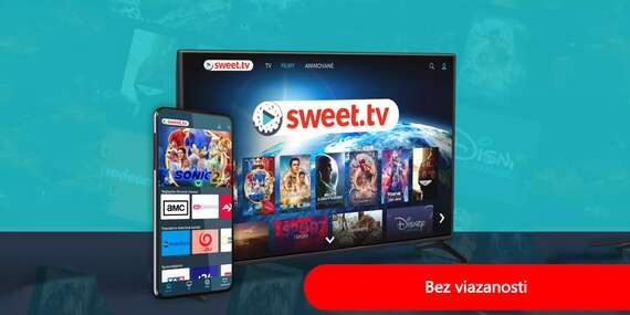 Predplatné online TV, prémiových filmov a rozprávok na SWEET.TV s viac ako 140 kanálmi + 3 kinopremiéry ako darček/Slovensko