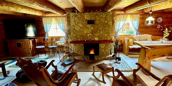 Ubytování v rodinném Srubu Liptovec na Liptově se saunou a koupací kádí - až pro 11 hostů/Slovensko - Liptovská Porúbka