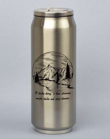 Turistická termoplechovka (500 ml) - kov, plast