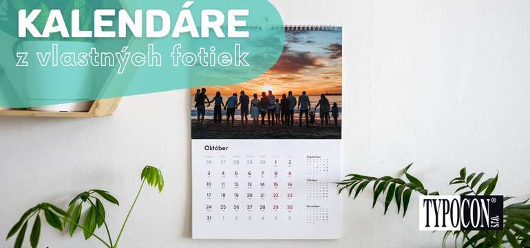 Stolové a nástenné fotokalendáre s vlastnými fotkami od Typocon