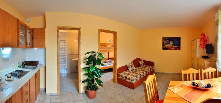 Apartmány sú vyhrievané komfortným podlahovým kúrením