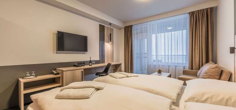 Moderne zariadené izby ponúkajú hosťom hotela Glamour**** pohodlné ubytovanie