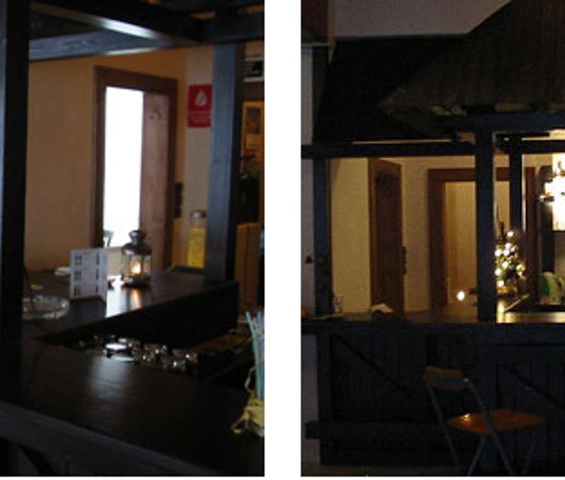 V hlavnej chate sa nachádza reštaurácia, bar, salónik, jedáleň, terasa a kuchyňa