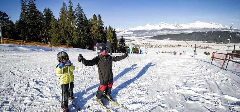 Vždy skvele upravené, široké a slnečné svahy v Snowparku Lučivná