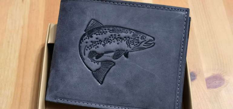 Pánska kožená peňaženka Fish Black