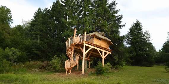 Zážitkový pobyt v unikátnom domčeku v korunách stromov na Liptove s raňajkami z košíka/Liptov