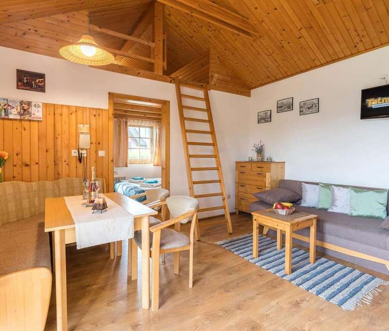 Obývacia miestnosť s TV a rozkladacou pohovkou (vhodná pre 2 osoby)