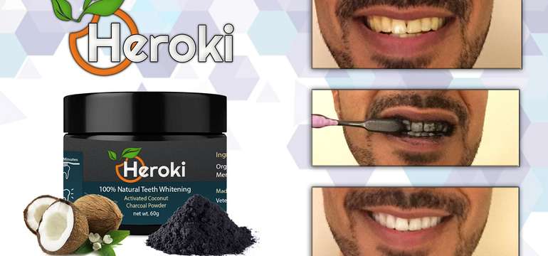 Prírodný prášok na bielenie zubov s aktívnym kokosovým uhlím