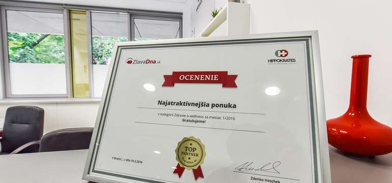 Ocenenie za najatraktívnejšu ponuku na ZľavaDňa