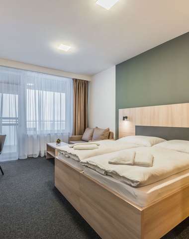 Moderne zariadené izby ponúkajú hosťom hotela Glamour**** pohodlné ubytovanie
