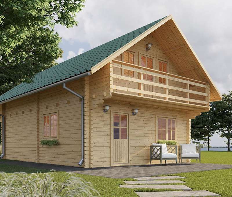 Zrubová chata Langon (4 izby / 108,3 m²)