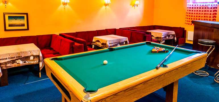 Volné chvíle zpestří třeba kulečník či ping pong