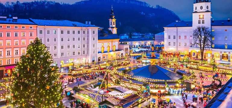 Čarovné adventné trhy Salzburg a Wolfgangsee