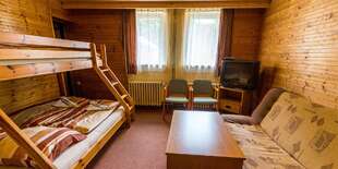 Pokoje hotelu jsou dimenzované především pro rodiny s dětmi