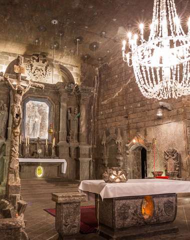 Solný důl ve Wieliczce, kam se z hotelu Lenart**** dostanete pěšky za 15 minut