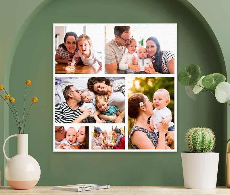 Fotokoláž alebo tablo na plátne v rôznych rozmeroch