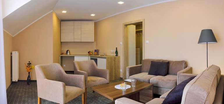 Ubytovanie v Kúpeľnom hoteli KUBO*** - Apartmán, kuchynský kút