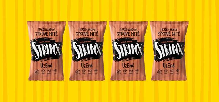 4x 25 g Balenie mrazom sušeného syra StrinX (nite – údené)