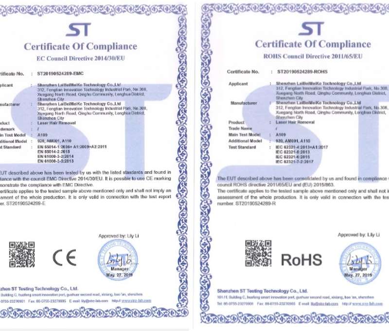 Certifikát k IPL prístroju