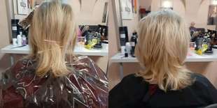 Nová žiarivá farba alebo melír so strihom alebo keratínová regeneračná kúra