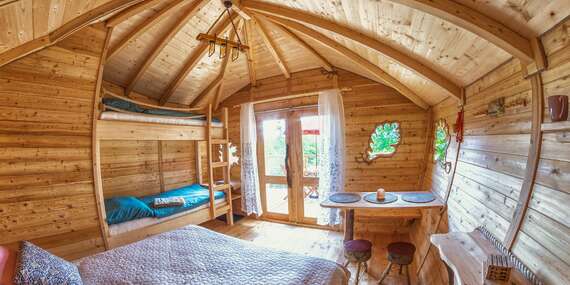 Zážitkové ubytovanie v domčeku na strome pre 2 osoby s raňajkami a možnosťou wellness/Kysuce - Čadca
