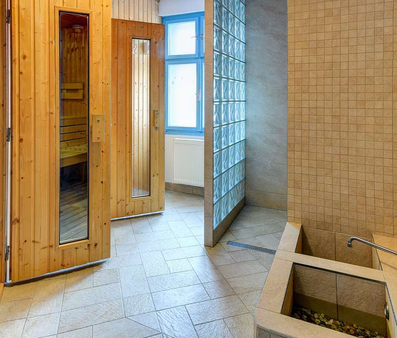 Wellness - fínska sauna, parná sauna, infra sauna, Kneippov kúpeľ, sprcha s masážnymi tryskami, víri