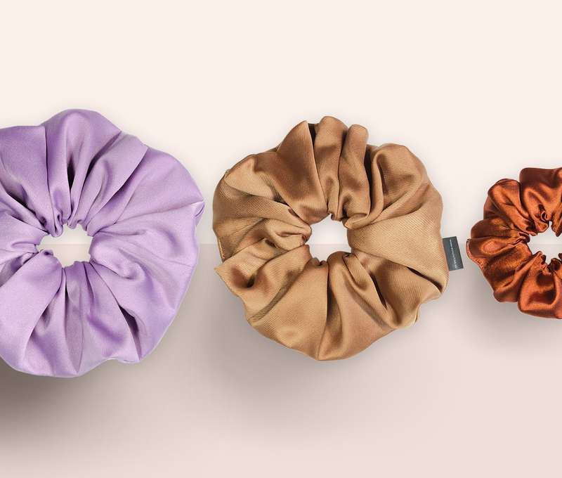 Scrunchies - látkové gumičky do vlasov z kvalitného saténu v rôznych veľkostiach
