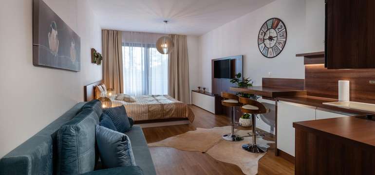 Štúdio 6.2  s rozlohou 41 m² ubytuje až 4 osoby