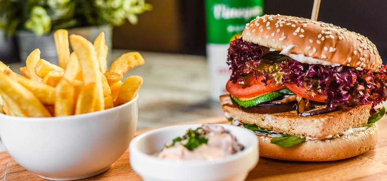 Veggie burger s grilovaným tofu