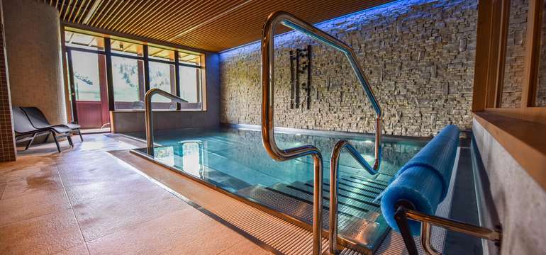 Wellness tvorí krytý bazén, 3 sauny (fínska, parná, infra), oddychová miestnosť a ľadové vedro