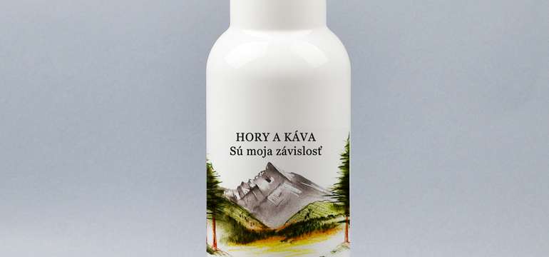 Turistická termoplechovka (500 ml) - kov, bambus