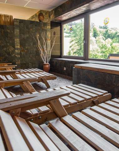 Wellness & Balneo centrum kromě bazénu nabízí zejména wellness sekci