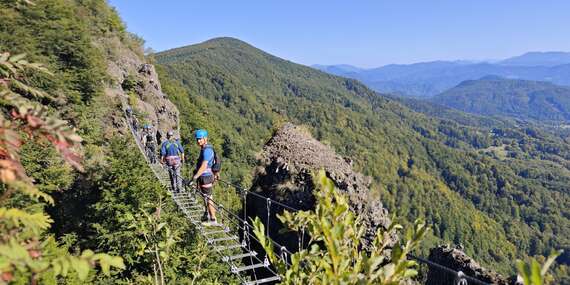 Ferratový kurz - Normal alebo Extrem s inštruktorom v lokalite Skalka pri Kremnici/Kremnica - Skalka pri Kremnici