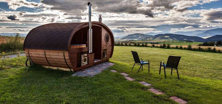 Privátna sauna s kúpacou kaďou